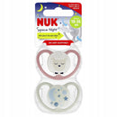 NUK - Space Night Silicone Soother 6-18m 2pc - Fox & Firefly
