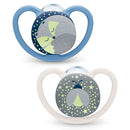 NUK - Space Night Silicone Soother 18-36mthd 2pc - Fox & Firefly