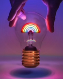 Stellar Haus LED Filament Lightbulb Night Light - Rainbow