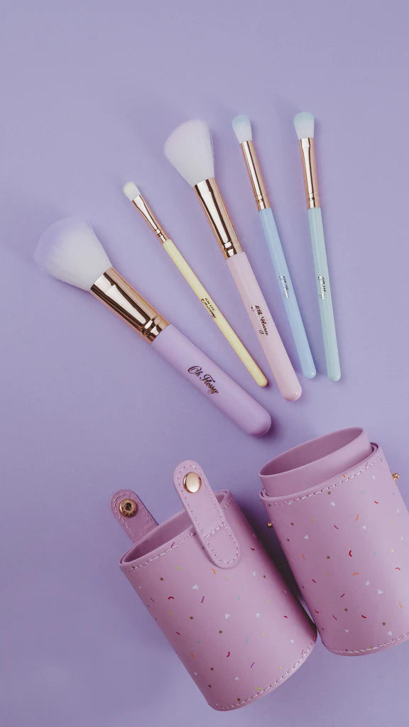 Oh Flossy | Rainbow Make Up Brush Kit - 5 Piece