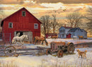 Winter on the Farm, 1000pc Puzzle, Compact