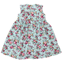 Korango | Hand Smocked Floral Dress-Aqua  RRP $62.99