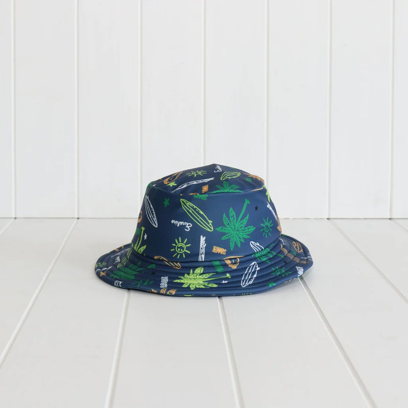 Sundaise | Boys Owen Swim Bucket Hat - Navy Surf