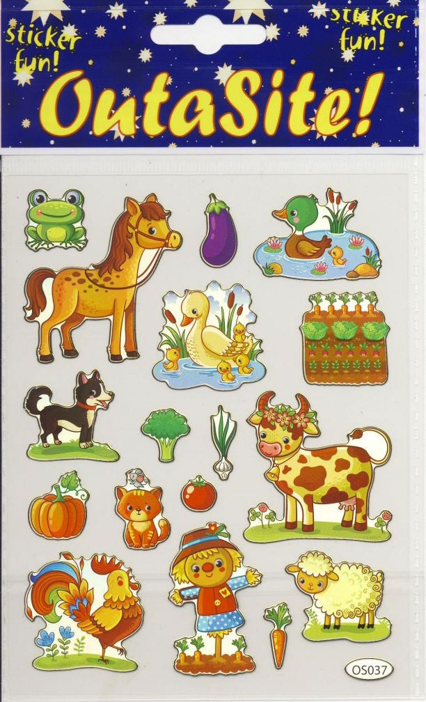 TAS Outasite On the Farm Stickers