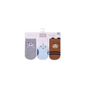 Hudson Baby Boys 3pk Non Skid Socks - Neutral Animals