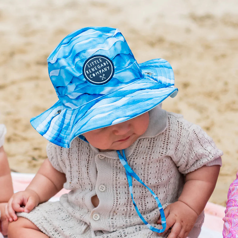 Little Renegade | Reversible Swim Hat - Pacific