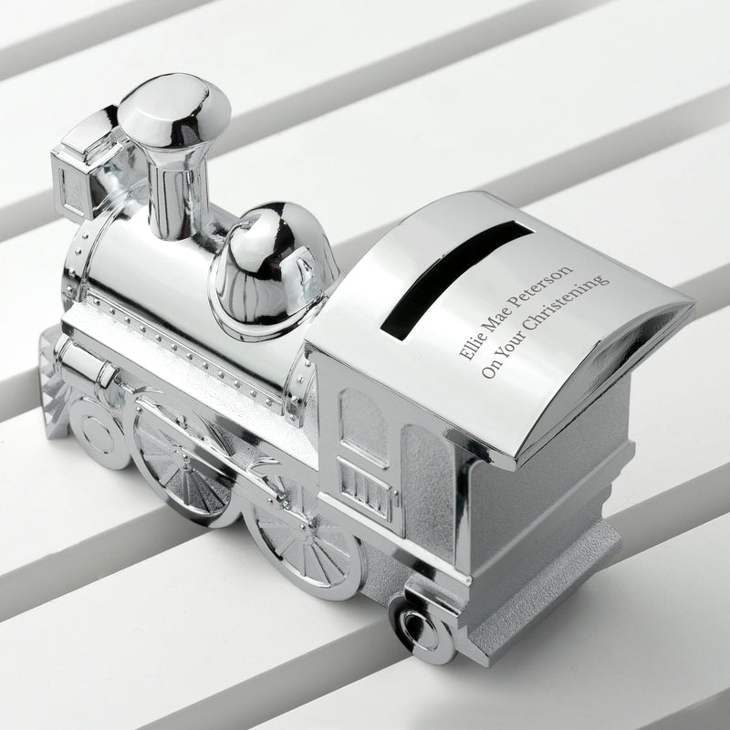 Train Money Box - Silver