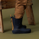 Pretty Brave I Puddle Boot - Indigo with Tan