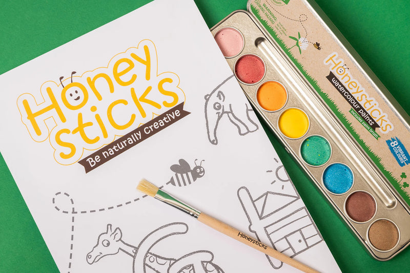 Honeysticks | Jumbo Posters and Watercolour Paints Activity Set