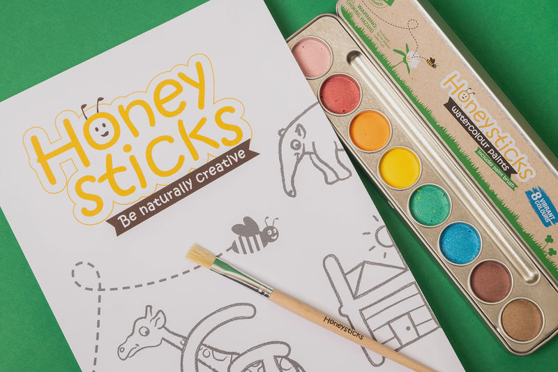 Honeysticks | Jumbo Posters and Watercolour Paints Activity Set