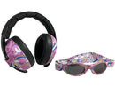 Banz | Carewear Protection Set - Baby Sunglasses & Ear Muffs Combo (Peace Doodle) - 0-2 Years