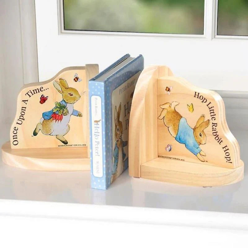 Peter Rabbit Wooden Bookends