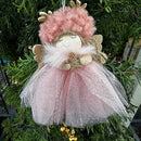 Christmas Decoration - Pink Furry Hat Fairy