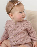 Quincy Mae | Knit Cardigan - Mauve