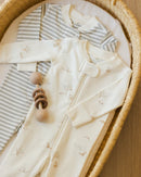 Quincy Mae | Zip Long Sleeve Sleeper -Fern Stripe