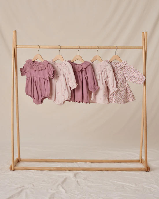 Quincy Mae  | V Smocked Dress-Bows