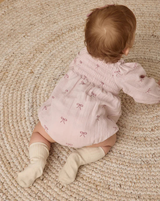 Quincy Mae | Eden Romper-Bows