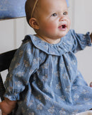 Quincy Mae | Long Sleeve Isla Dress -Blue Floral