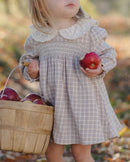 Quincy Mae | Callie Dress Blue Gingham - Cloud