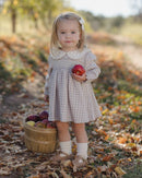 Quincy Mae | Callie Dress Blue Gingham - Cloud