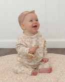 Quincy Mae | Drawstring Pant Floral Vine - Natural