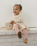 Quincy Mae | Tiered Jersey Dress Floral Vine - Natural