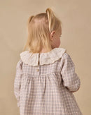 Quincy Mae | Callie Dress Blue Gingham - Cloud