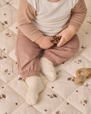 Quincy Mae | Long Sleeve Raglan Tee - Almond