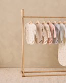 Quincy Mae | Jersey Bodysuit, 2 Pack Floral Vine - Dusty Rose