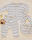 Quincy Mae | Drawstring Pant - Cloud Stripe