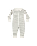 Quincy Mae | ZIP Long Sleeve Sleeper - Laurel Stripe