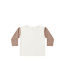 Quincy Mae | Long Sleeve Raglan Tee - Almond