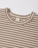 Quincy Mae | Jersey Bodysuit, 2 Pack Bunnies - Almond Stripe