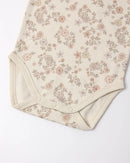 Quincy Mae | Jersey Bodysuit, 2 Pack Floral Vine - Dusty Rose