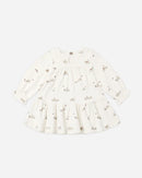 Quincy Mae | Tiered Jersey Dress Bunnies - Ivory