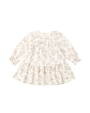 Quincy Mae | Tiered Jersey Dress Floral Vine - Natural