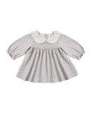 Quincy Mae | Callie Dress Blue Gingham - Cloud