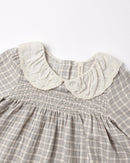 Quincy Mae | Callie Dress Blue Gingham - Cloud