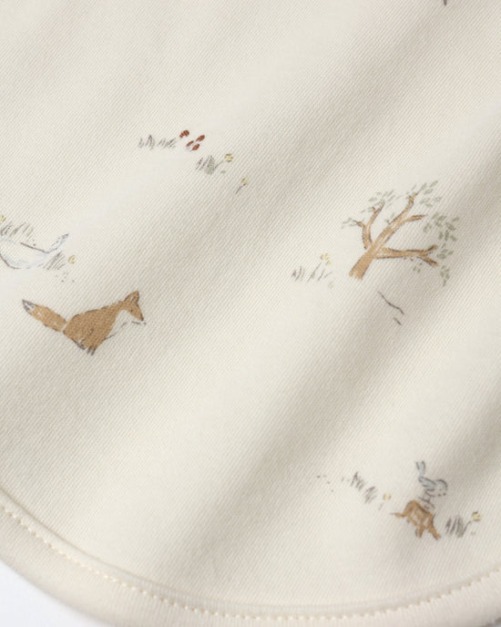 Quincy Mae | Snap Bib, 2 Pack-Fox Land, Fern Stripe