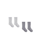 Quincy Mae | Socks Set Slate - Cloud
