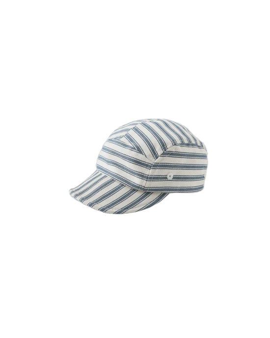 Quincy Mae | Baby Cap-Ocean Pinstripe