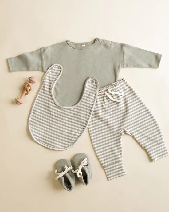 Quincy Mae | Snap Bib, 2 Pack-Fox Land, Fern Stripe