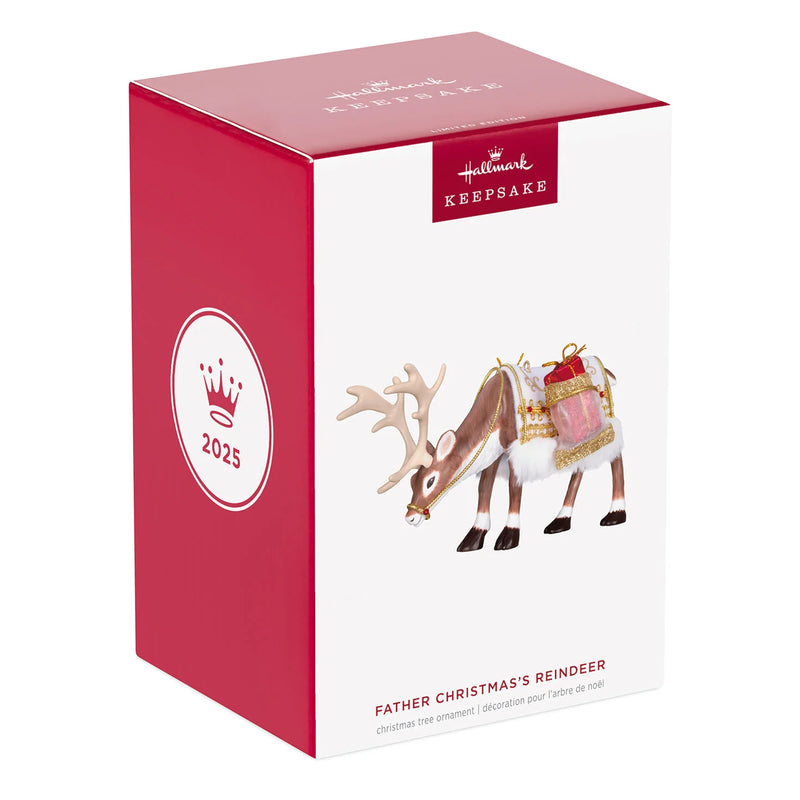 Father Christmas, Reindeer — 2025 Hallmark Keepsake Christmas Ornament