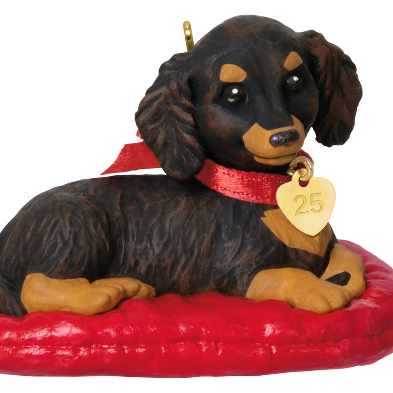 Long-haired Dachshund, 35th in the Puppy Love Series — 2025 Hallmark