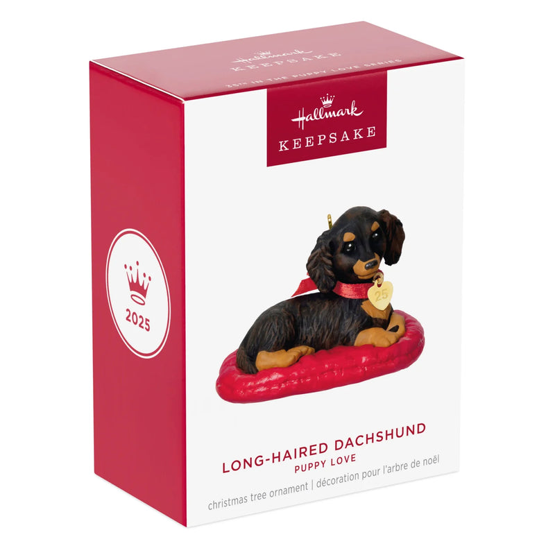 Long-haired Dachshund, 35th in the Puppy Love Series — 2025 Hallmark