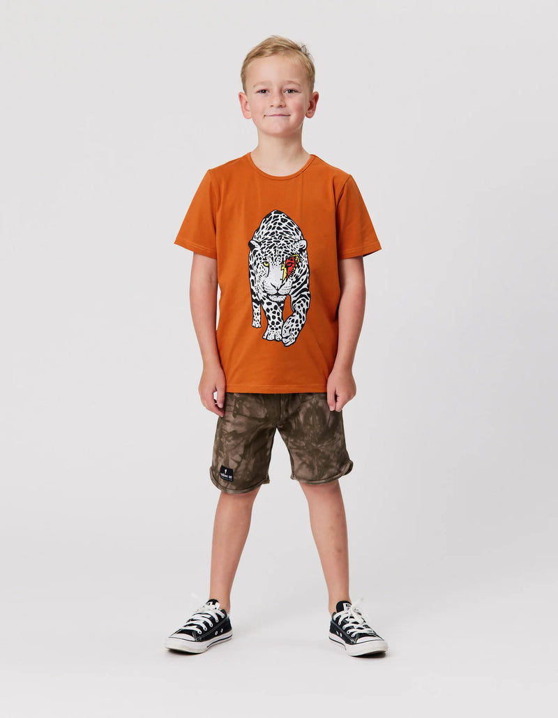 Radicool Kids | BOLT LEOPARD TEE IN RUST