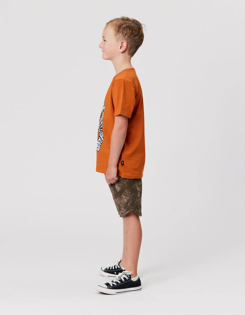 Radicool Kids | BOLT LEOPARD TEE IN RUST