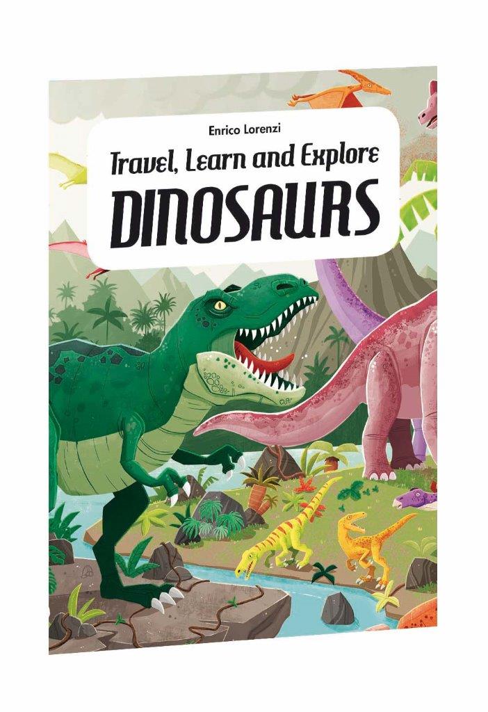 Sassi Travel, Learn and Explore - Puzzle and Book Set - Dinsaurs, 205 pcs