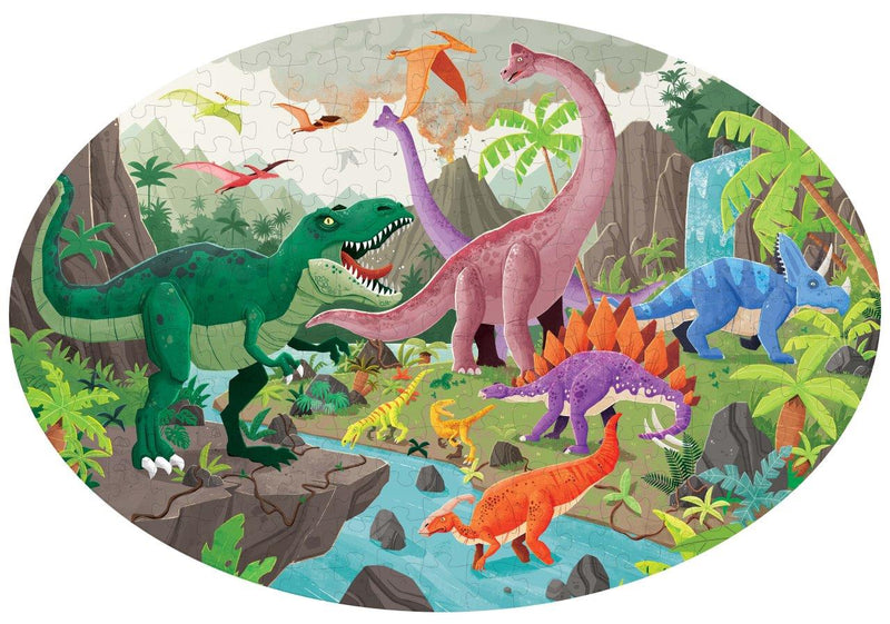 Sassi Travel, Learn and Explore - Puzzle and Book Set - Dinsaurs, 205 pcs