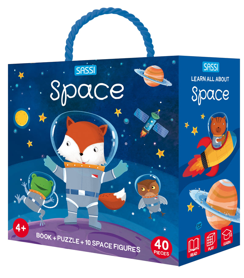 Sassi Space 3D Puzzle & Book Set, 40 pcs